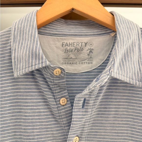 Faherty Cloud Stripe Polo Shirt - Picture 4 of 5